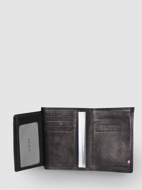 Wallet Card Holder Leather Etrier Black oil EOIL748 other view 2