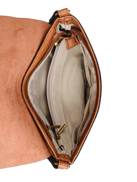 Vintage Crossbody Bag Flora & co Brown grained F8044 other view 2