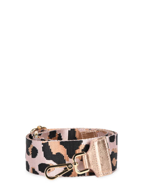 Leather Shoulder Strap With Animal Print Milano Pink nine NI2112AN