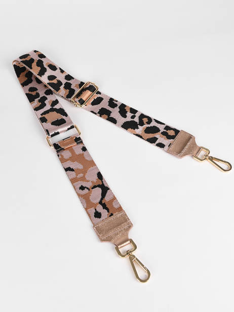 Leather Shoulder Strap With Animal Print Milano Pink nine NI2112AN other view 2