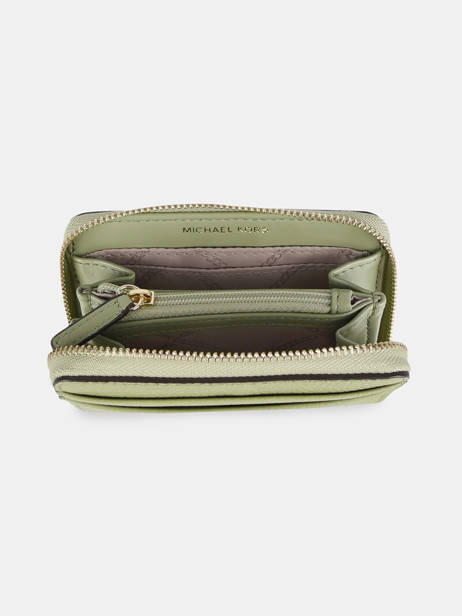 Leather Jetset Compact Wallet Michael kors Green money pieces S1LT9Z1L other view 1