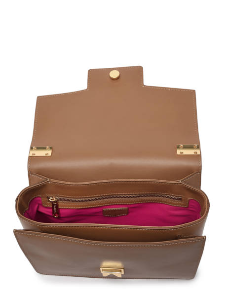 Medium Leather Roxane Shoulder Bag Lancel Brown roxane A12073 other view 3