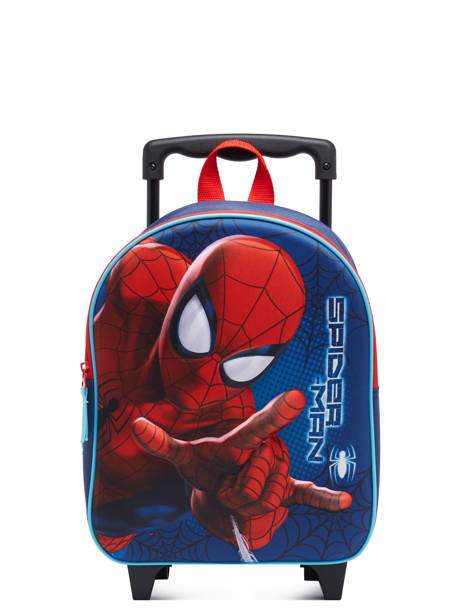 1 Compartment  Wheeled Schoolbag Spiderman Blue strong 2596