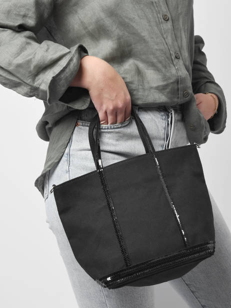 Petit Cabas Zippé Paillettes Vanessa bruno Noir cabas 1V40435 vue secondaire 1