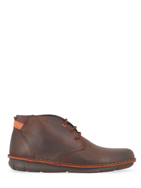 Boots Alfa In Leather Fluchos Brown men F0681
