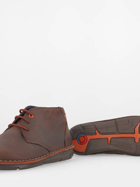Boots Alfa In Leather Fluchos Brown men F0681 other view 1