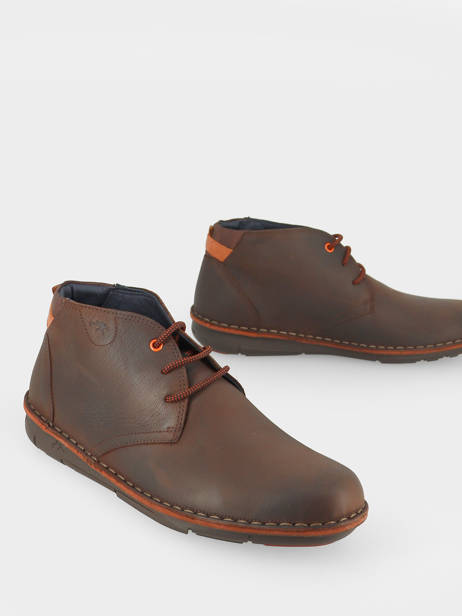 Boots Alfa In Leather Fluchos Brown men F0681 other view 2