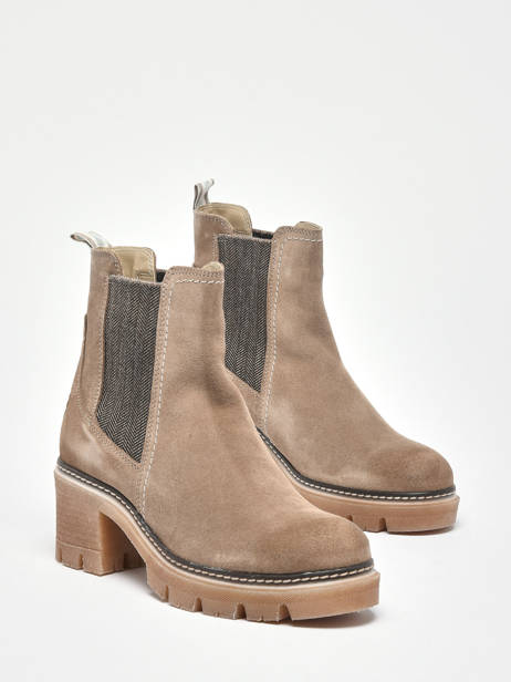 Heeled Chelsea Boots In Leather Tamaris Beige women 29 other view 3