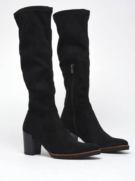 Thais Heeled Boots In Leather Dorking Black women D7890 other view 1