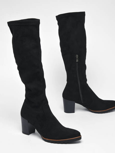 Thais Heeled Boots In Leather Dorking Black women D7890 other view 4