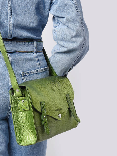 Leather L'indispensable Crossbody Bag Paul marius Green vintage INDISPEN other view 1