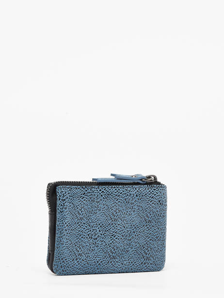 Leather Foulonné Wallet Yves renard Blue foulonne 29460 other view 2