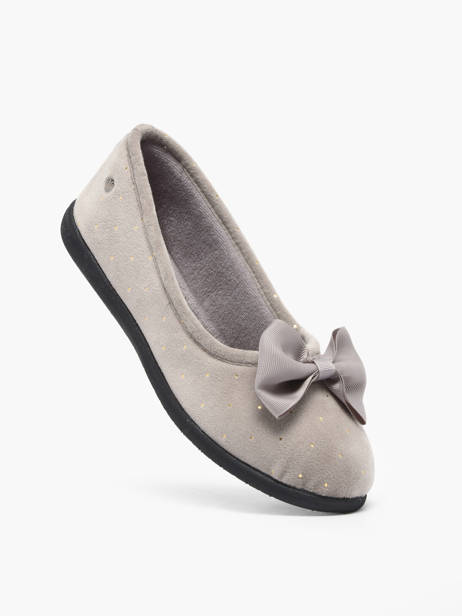 chaussons femme cuir isotoner