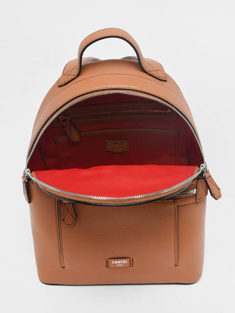 Small Leather Ninon Backpack Lancel Brown ninon A12093 other view 3