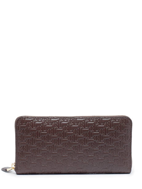 Wallet Leather Lauren ralph lauren Brown monogram 32883655