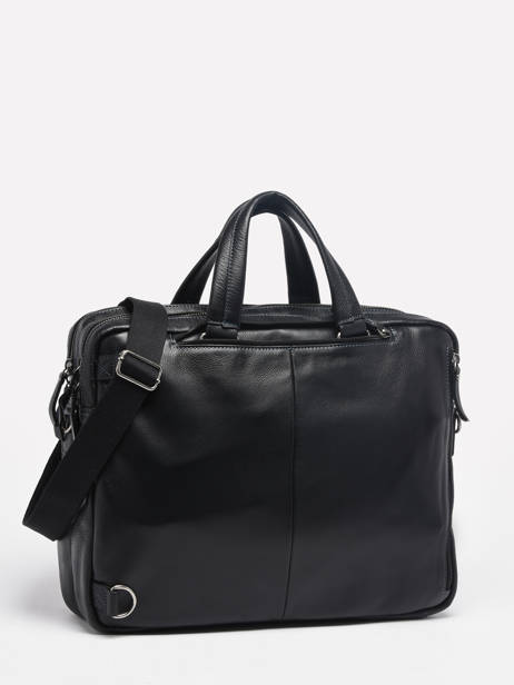 Porte Documents (main) Et Sac à Dos Foulonné Cuir Etrier Noir foulonne EFOU8122 vue secondaire 4