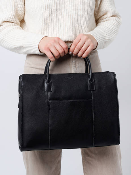 Leather Briefcase Confort Hexagona Black confortbus 462698 other view 1