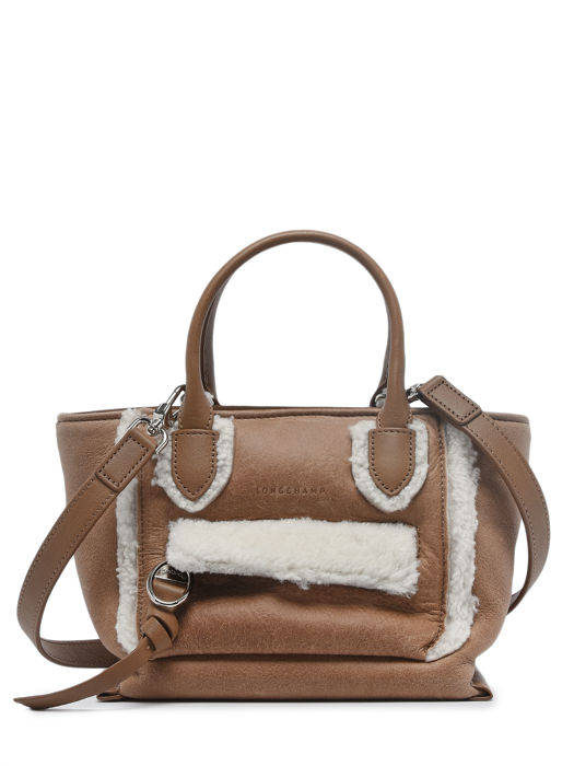 Longchamp Mailbox - shearling Handbag Brown