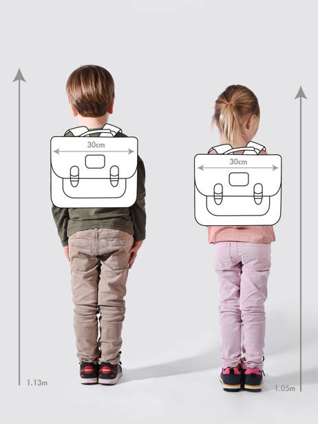 Cartable 1 Compartiment Trixie Orange animals 91 vue secondaire 1