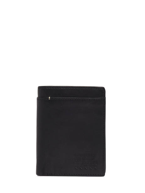 Portefeuille Porte Monnaie Leather Basilic pepper Black traveler BTRA91