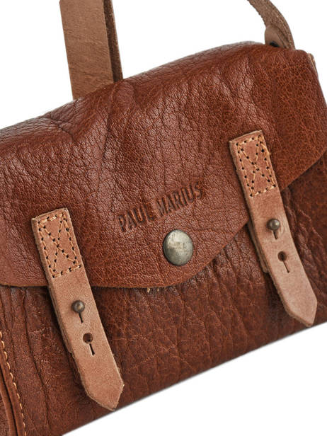 Sac Lemini Indispensable Cuir Paul marius Marron vintage MINI vue secondaire 2