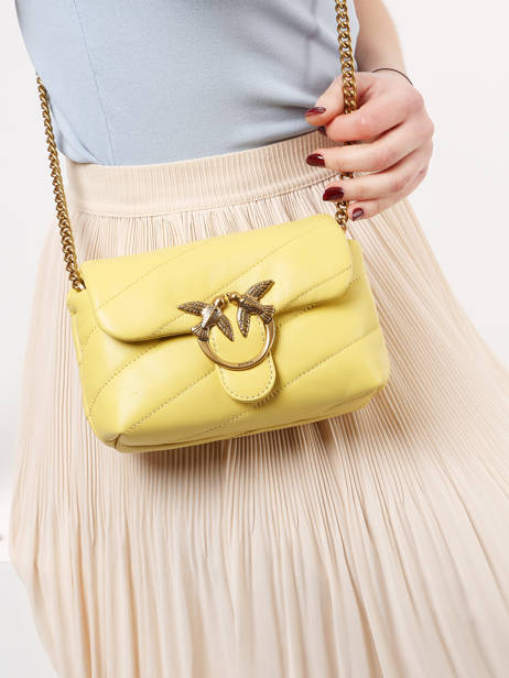 Leather Love Baby Puff Crossbody Bag Pinko Yellow love bag puff A0F2 other view 2