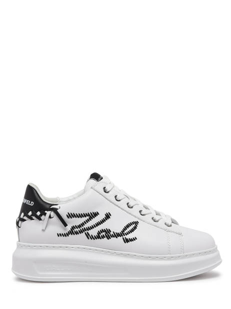 Sneakers Kapri Whipstitch In Leather Karl lagerfeld White women KL62572 other view 1