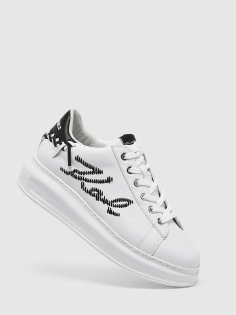 Sneakers Kapri Whipstitch In Leather Karl lagerfeld White women KL62572 other view 2
