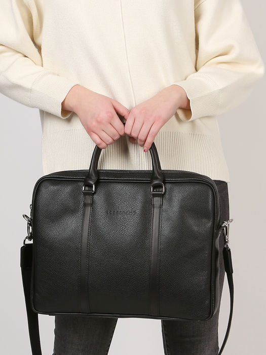 Longchamp Le foulonné Serviette Noir