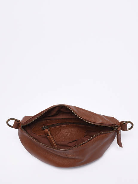 Leather Cow Belt Bag Basilic pepper Brown cow BCOW55 other view 3
