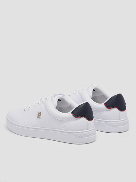 Sneakers In Leather Tommy hilfiger White women 69650K9 other view 3