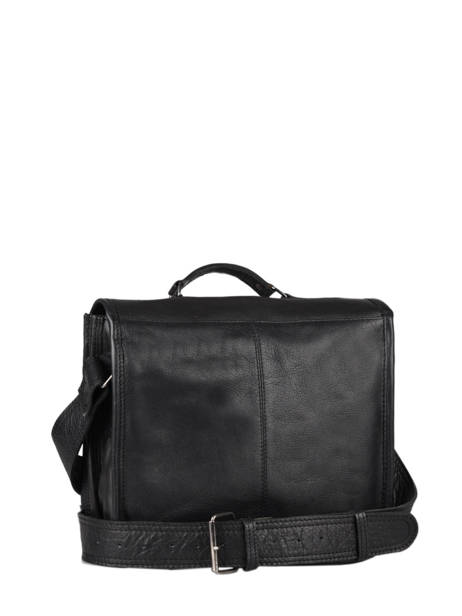 Leather Cartable Shoulder Bag Paul marius Black vintage S other view 4