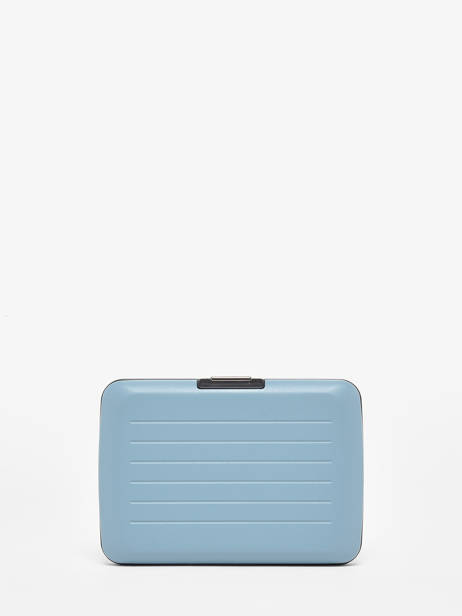 Card Holder Leather Ogon Blue matte MAT other view 2