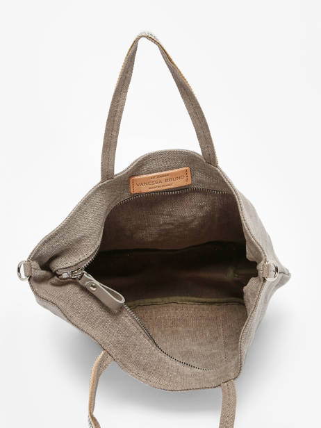 Small Cabas Linnen And Sequins Vanessa bruno Beige cabas lin 31V40435 other view 3