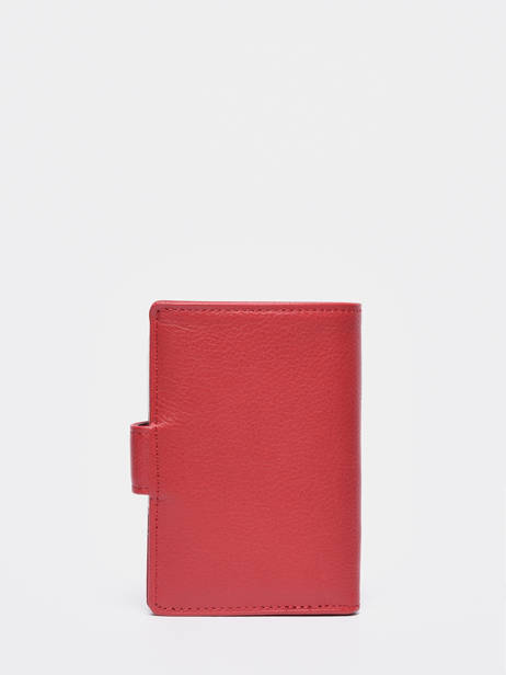 Card Holder Leather Hexagona Red confort 467254 other view 2
