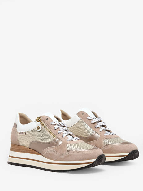 Sneakers Olimpia In Leather Mephisto Beige women P5139142 other view 3