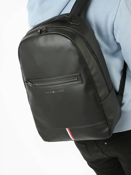 Backpack Tommy hilfiger Black corporate AM10927 other view 1