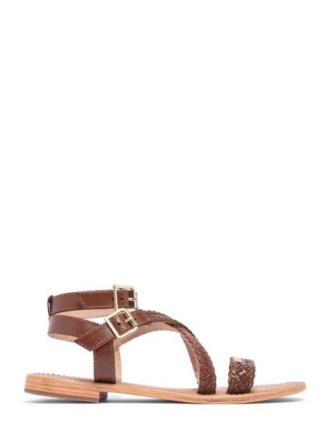Sandals Hipsy In Leather Les tropeziennes Brown women HIPSY other view 1