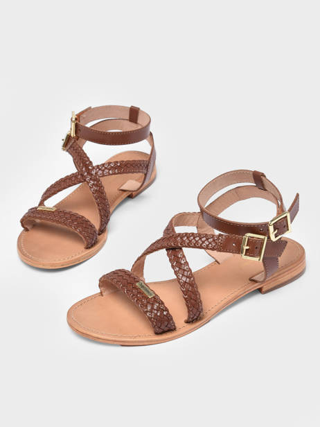 Sandals Hipsy In Leather Les tropeziennes Brown women HIPSY other view 4