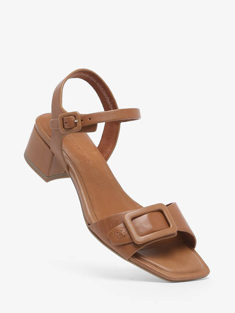 Heeled  Sandals In Leather Tamaris Brown women 20 other view 1