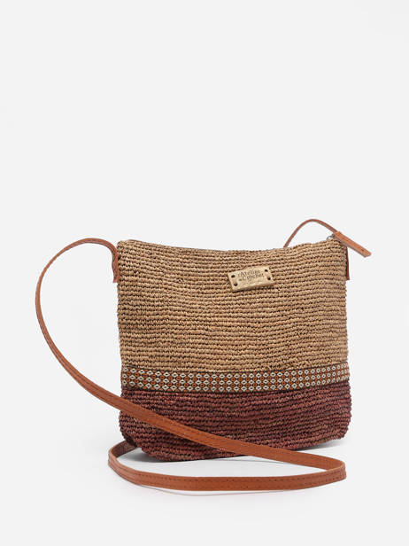 Sac Bandoulière L'atelier Du Crochet Le voyage en panier Marron l'atelier du crochet AM730 vue secondaire 2