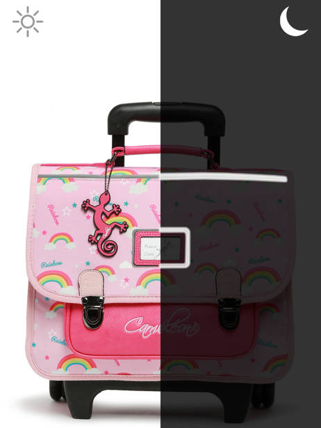 Wheeled Backpack Rétro Cameleon Pink retro CR35 other view 8