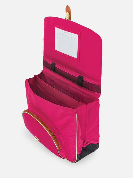 2-compartment  Satchel Tann's Pink les fantaisies f 38113 other view 2