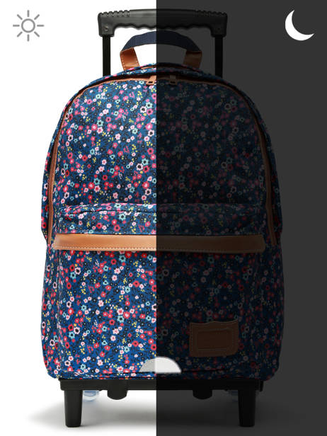 2-compartment  Wheeled Schoolbag Tann's Blue les fantaisies f 73136 other view 6