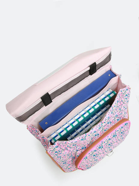 Cartable à Roulettes 2 Compartiments Tann's Rose les fantaisies f 42132 vue secondaire 3