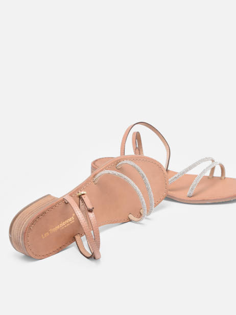 Sandals In Leather Les tropeziennes Beige women HODA other view 1