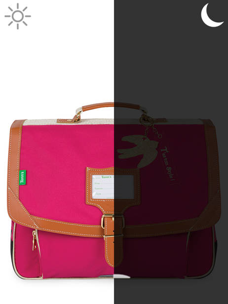 2-compartment  Satchel Tann's Pink les fantaisies f 38113 other view 5