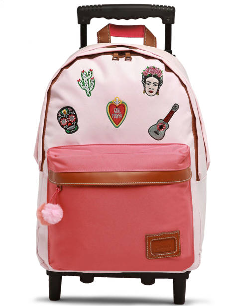 2-compartment  Wheeled Schoolbag Tann's Pink les fantaisies f 73141