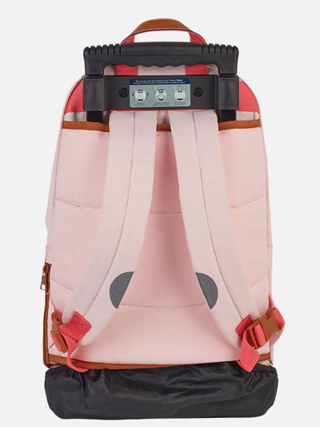 2-compartment  Wheeled Schoolbag Tann's Pink les fantaisies f 73141 other view 4