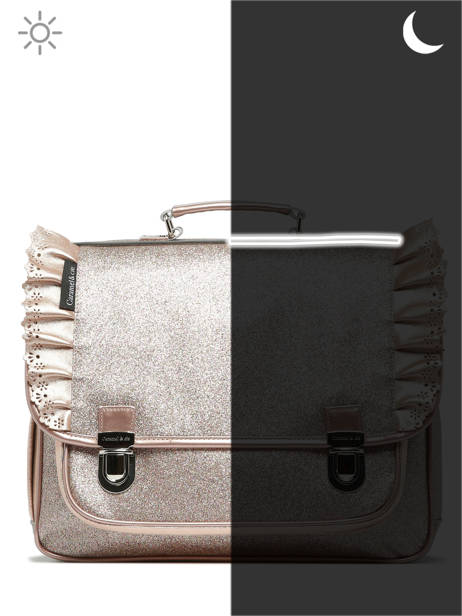 Cartable 2 Compartiments Caramel et cie Or boheme FI vue secondaire 7